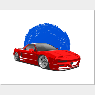 Red Honda NSX Posters and Art